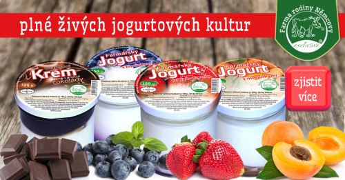 AKCE1 - jogurt mix 7x 150g (karamel, jablko, jahoda, meruňka, višeň, borůvka, malina)