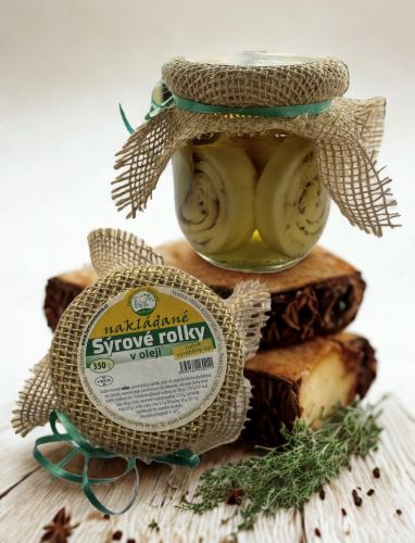 Nakládané sýrové rolky se slaninou 350g - ve skle